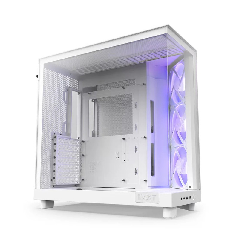 NZXT H6 Flow RGB ATX Mid Tower Case - White - صندوق